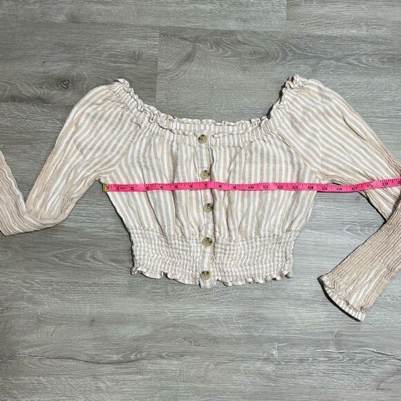 Aeropostale Crop Top Long Sleeve Sz Med - Picture 5 of 8